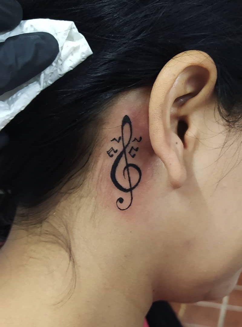 30 Perfect Treble Clef Tattoos Make You Attractive