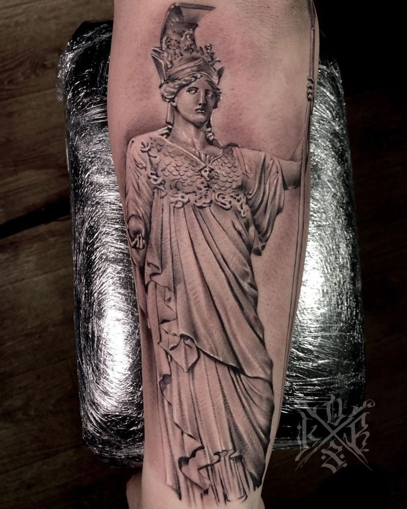 30 Pretty Athena Tattoos to Inspire You