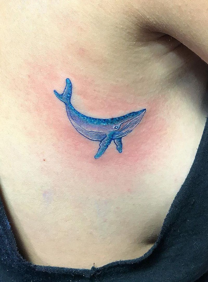 30 Pretty Blue Whale Tattoos You Will Love