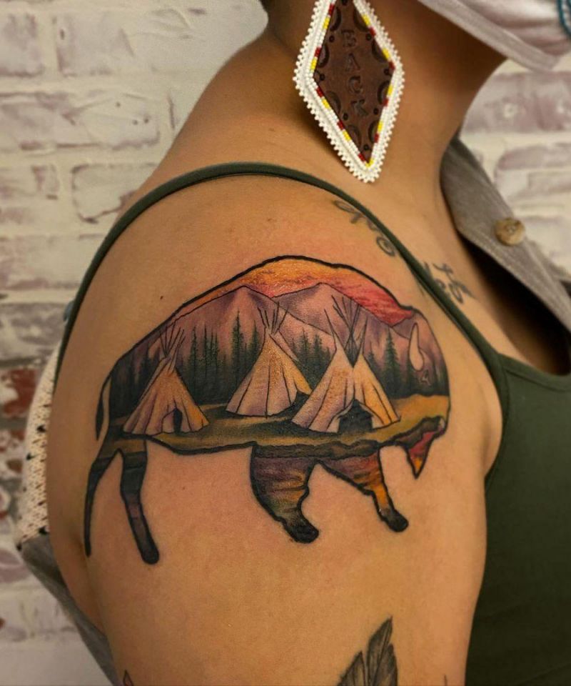 30 Pretty Buffalo Tattoos Make You Brave