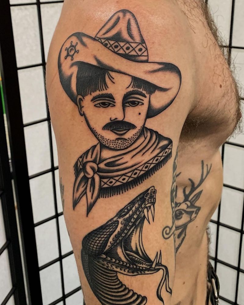 30 Pretty Cowboy Tattoos You Want to Try