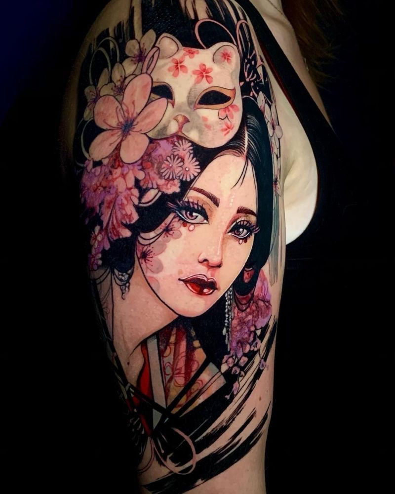 30 Pretty Geisha Tattoos You Will Love