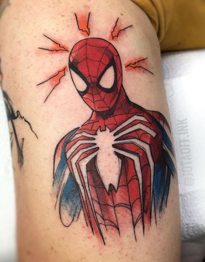 30 Pretty Spiderman Tattoos You Will Love