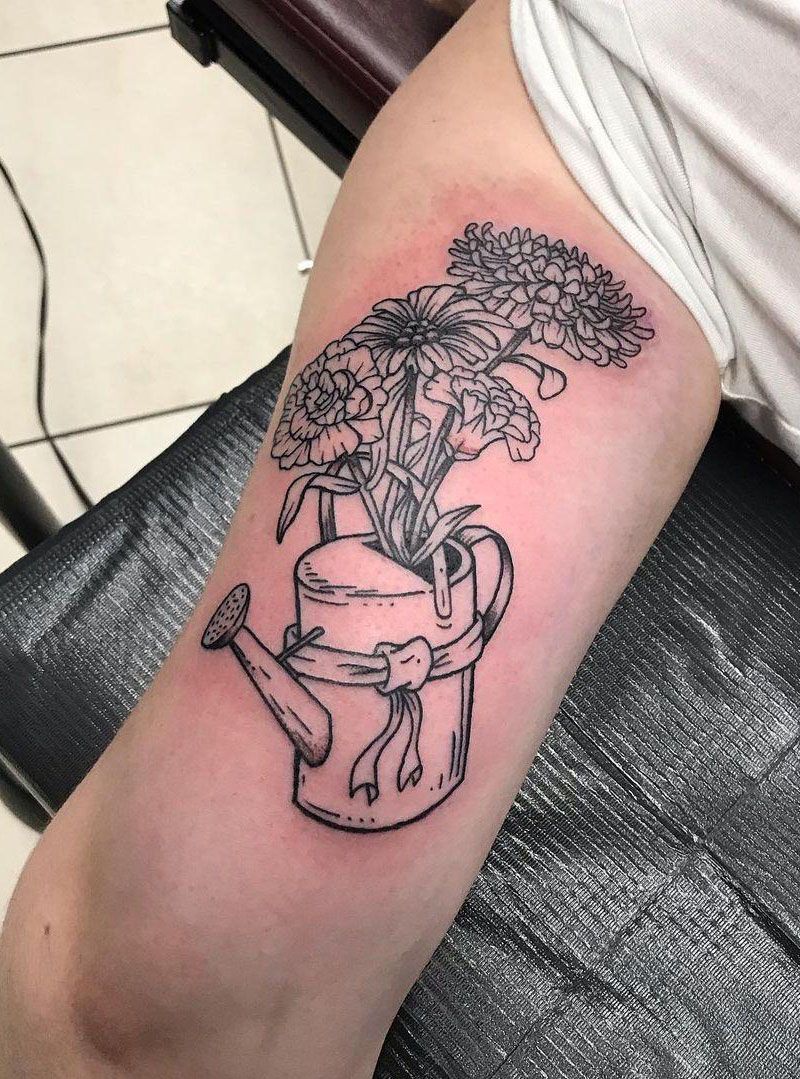 30 Pretty Watering Can Tattoos You Will Love