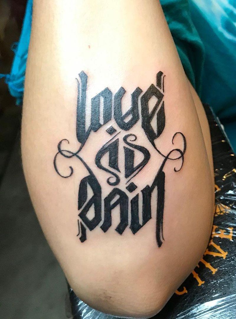 30 Pretty Ambigram Tattoos to Inspire You