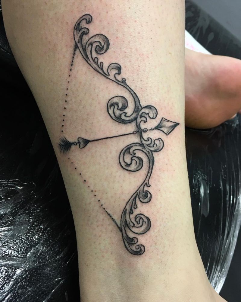 30 Pretty Bow and Arrow Tattoos Bring You Good Luck