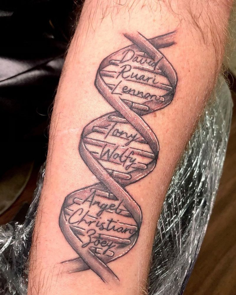 30 Pretty DNA Tattoos to Inspire You