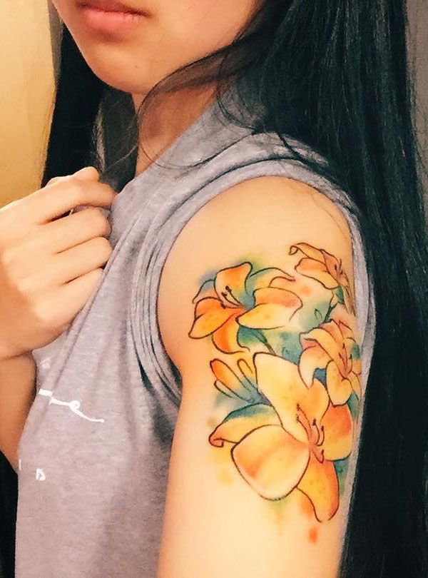 30 Pretty Daylily Tattoos Show Your Temperament
