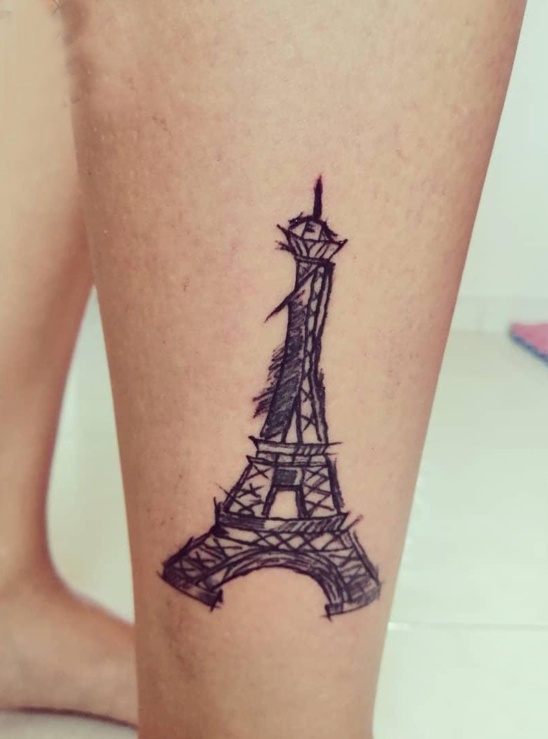 30 Pretty Eiffel Tower Tattoos Make Your Life Full of Romance