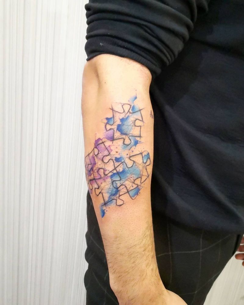 30 Pretty Puzzle Tattoos to Inspire You