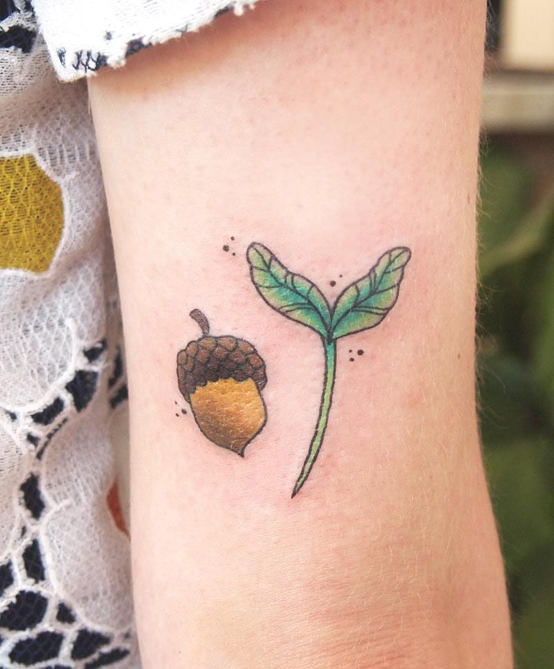 30 Pretty Seed Sprout Tattoos Bring You Good Luck