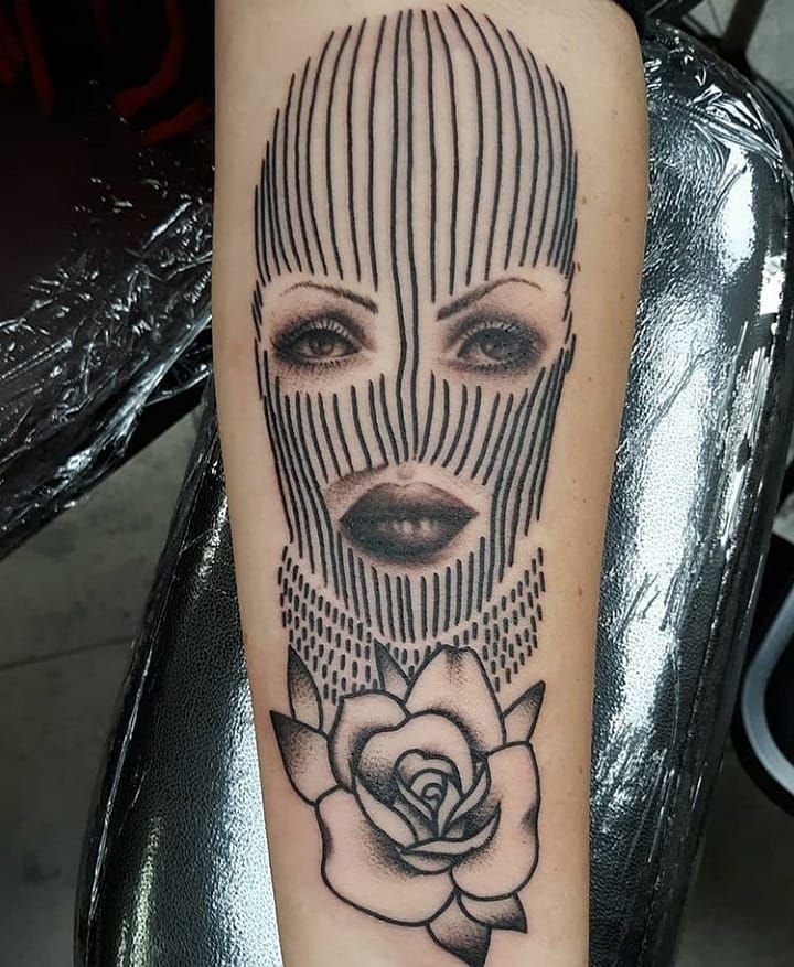 30 Pretty Ski Mask Tattoos You Will Love