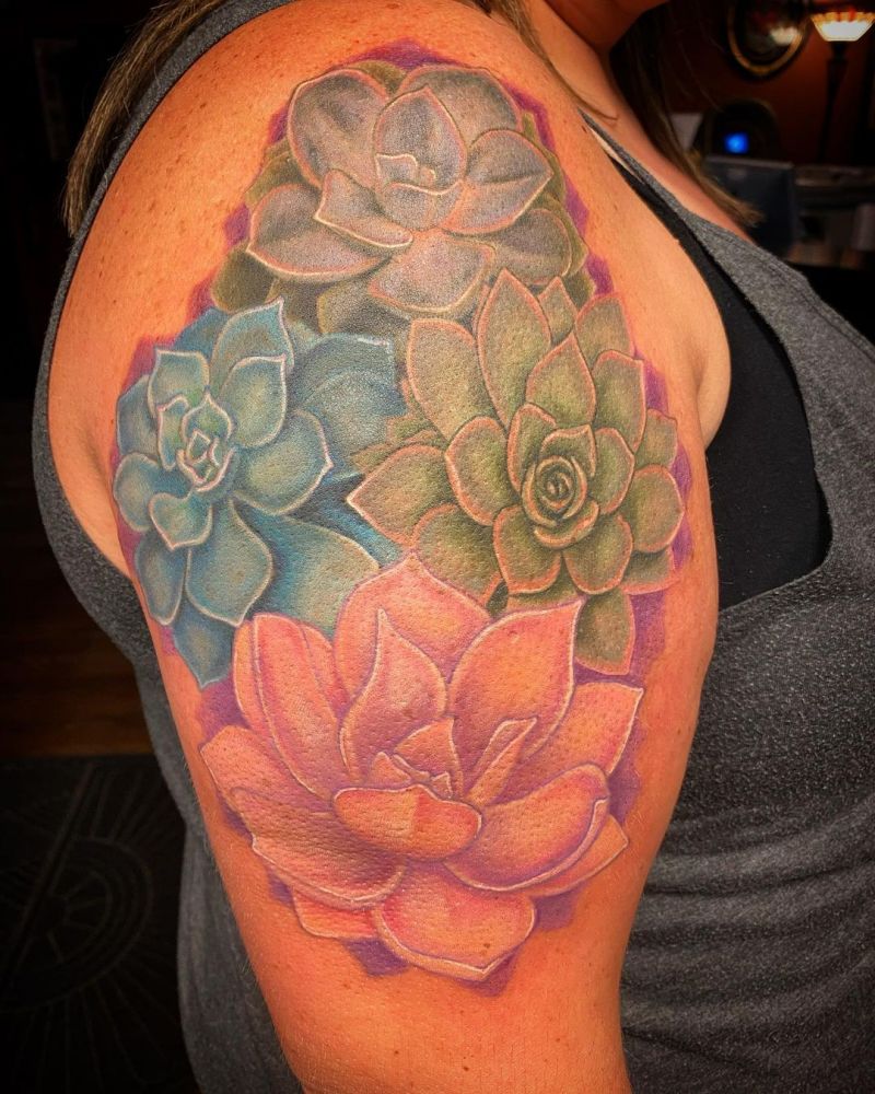 30 Pretty Succulent Tattoos Bring You Good Luck