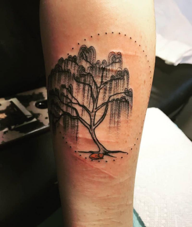 30 Pretty Weeping Willow Tattoos You Must Try Style VP Page 15