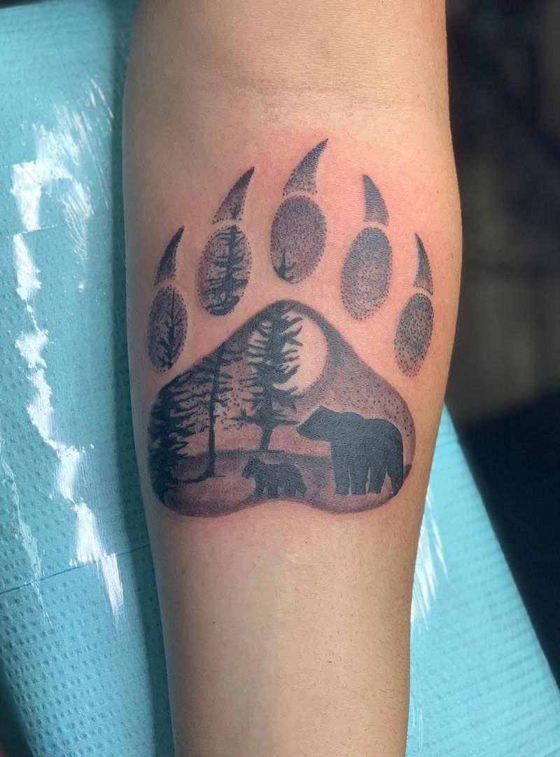 30 Pretty Bear Paw Tattoos You Must Try