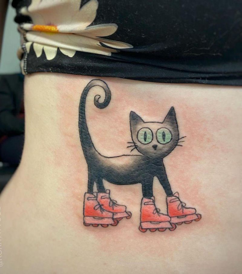 30 Pretty Black Cat Tattoos to Inspire You