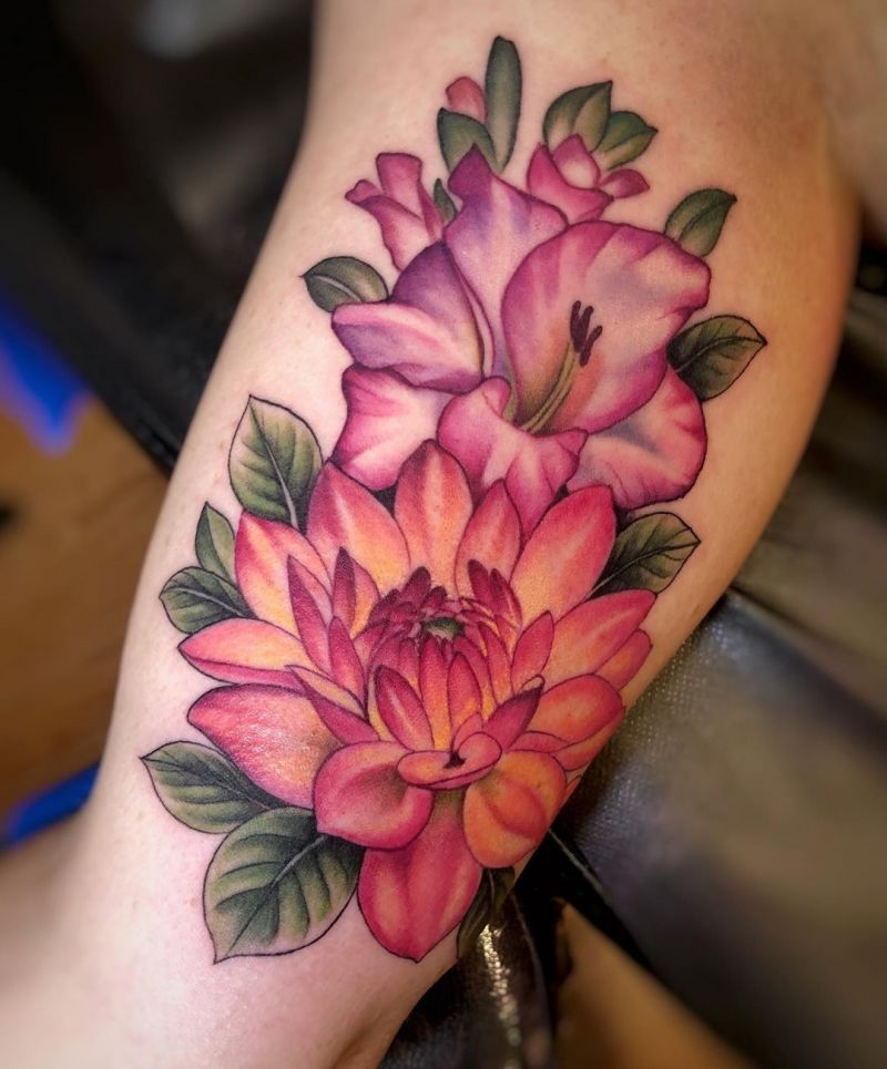 30 Pretty Dahlia Tattoos You Must Try