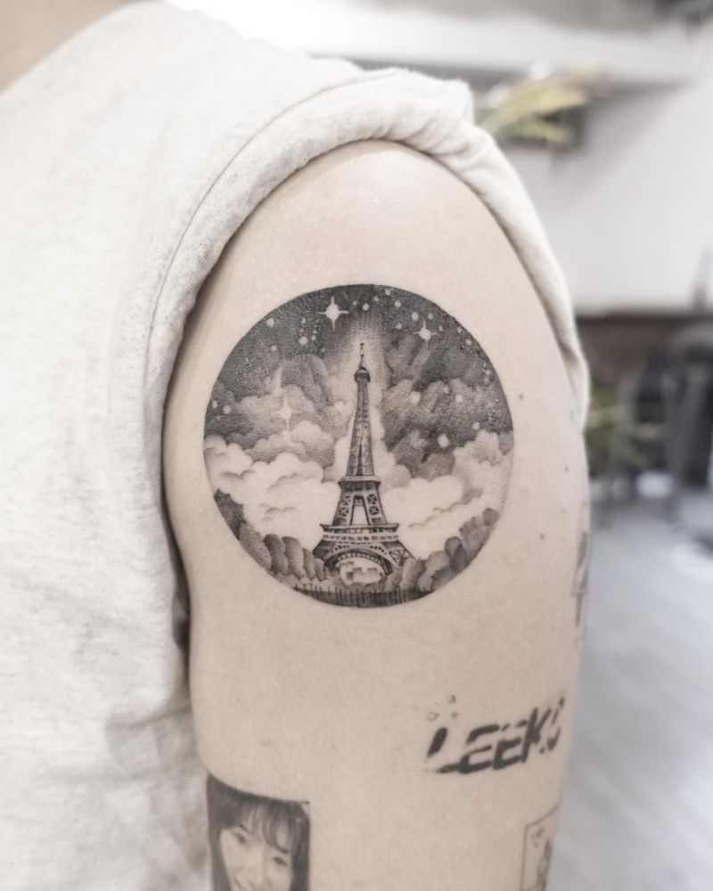 30 Pretty Eiffel Tower Tattoos Make Your Life Full of Romance