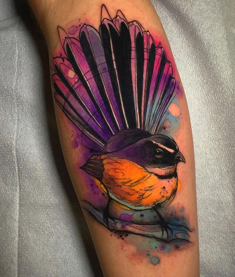 30 Pretty Fantail Tattoos You Must Try