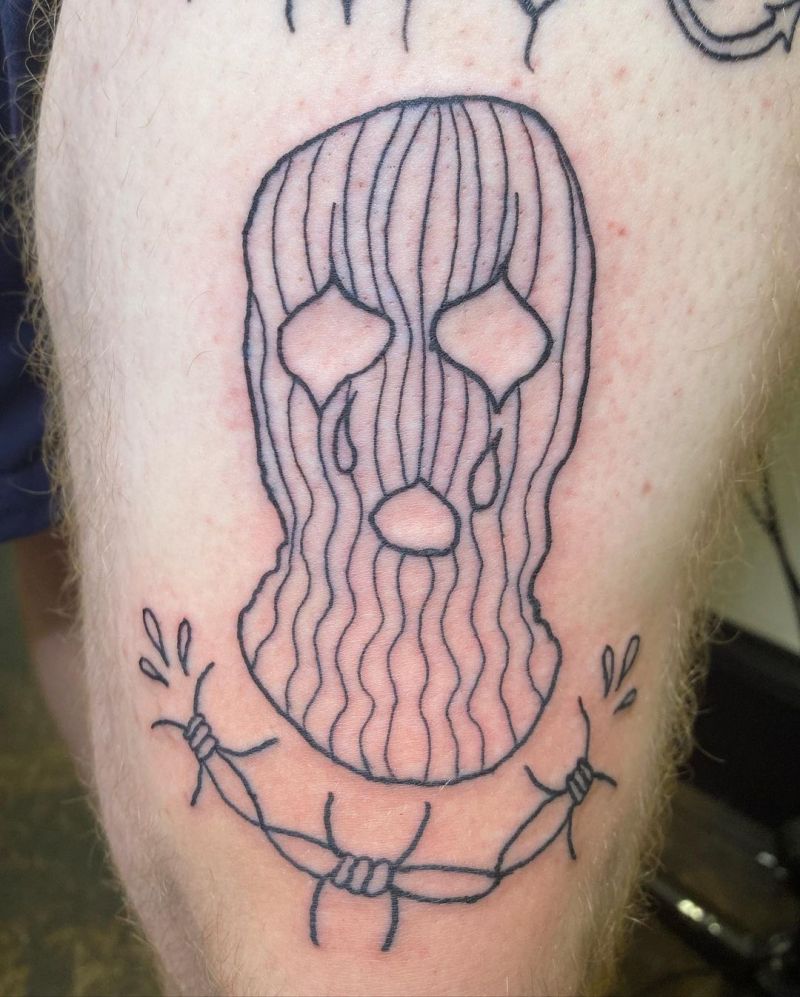 30 Pretty Ski Mask Tattoos You Will Love