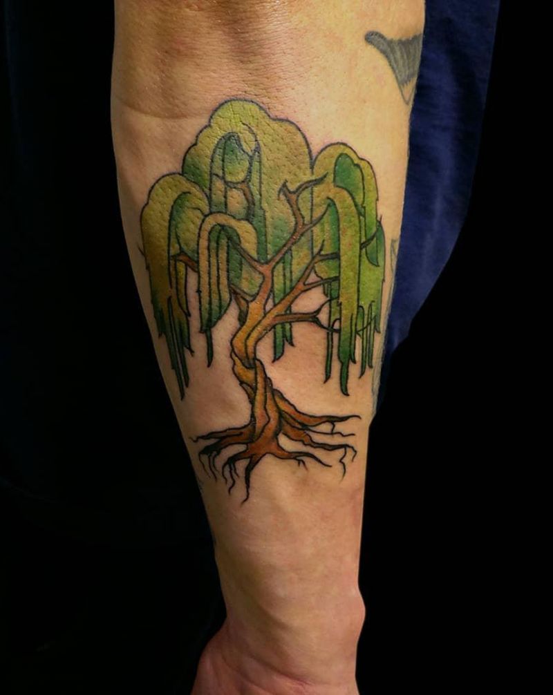 30 Pretty Weeping Willow Tattoos You Must Try