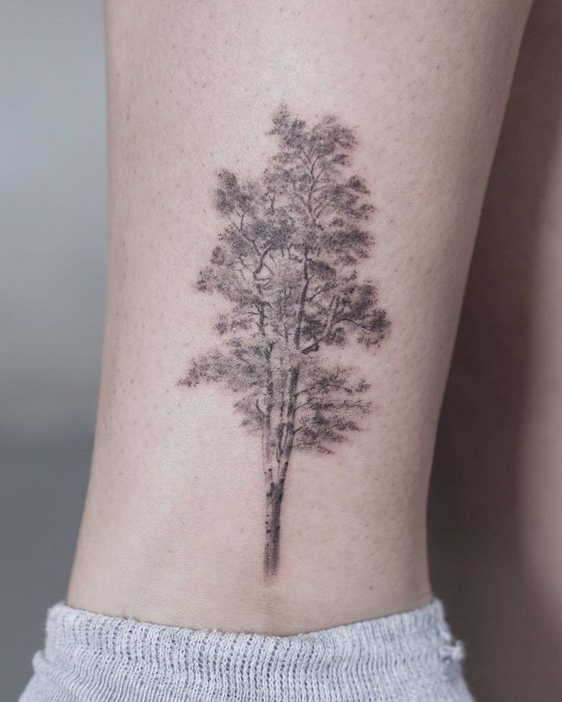 30 Pretty Birch Tree Tattoos Make You Attractive