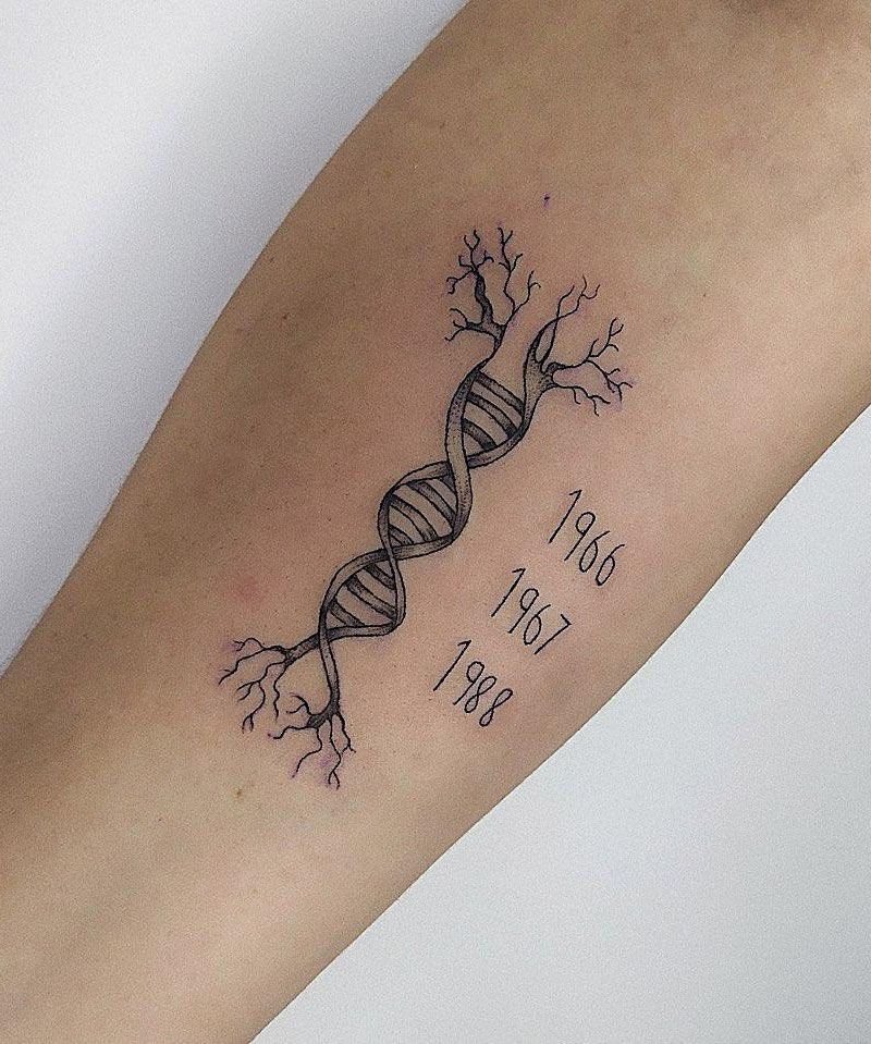 30 Pretty DNA Tattoos to Inspire You