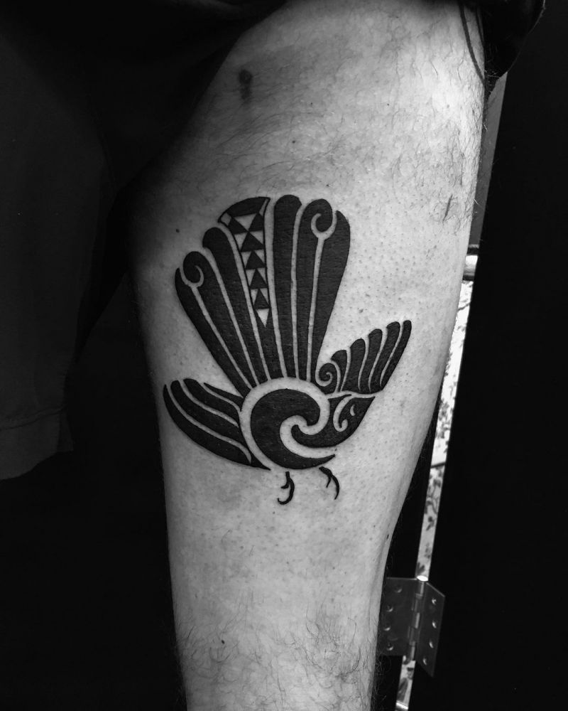 30 Pretty Fantail Tattoos You Must Try