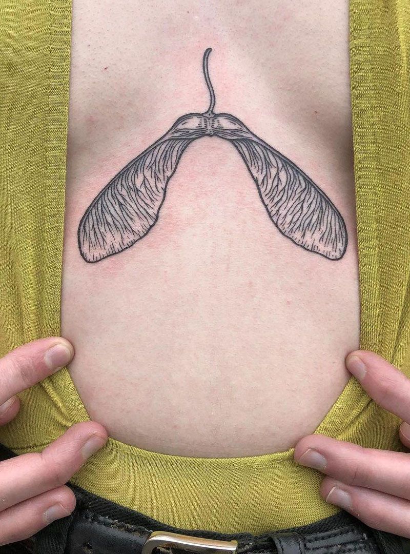 30 Pretty Maple Seed Tattoos Make You Attractive