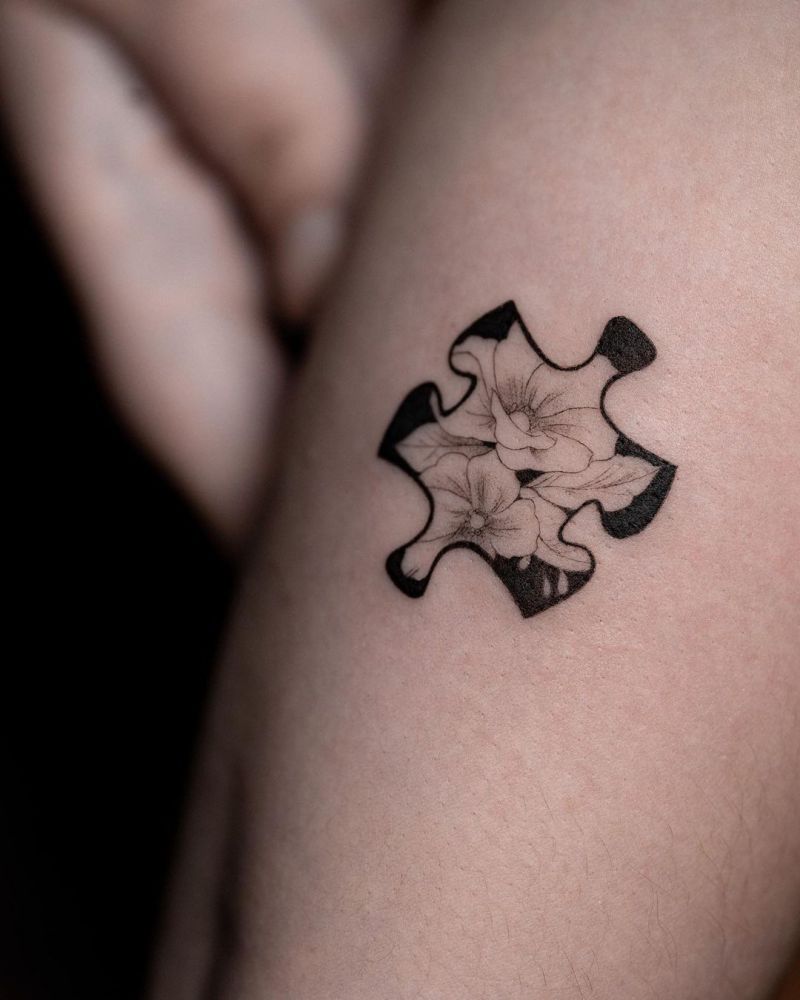 30 Pretty Puzzle Tattoos to Inspire You