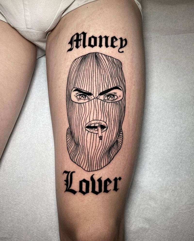 30 Pretty Ski Mask Tattoos You Will Love