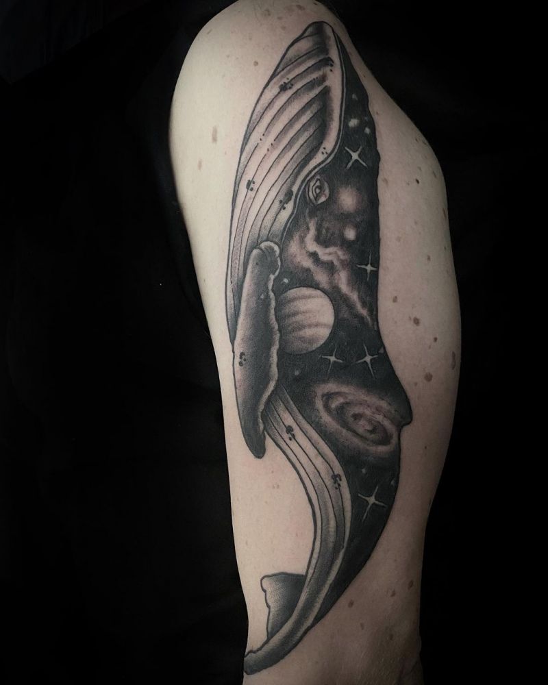 30 Pretty Blue Whale Tattoos You Will Love