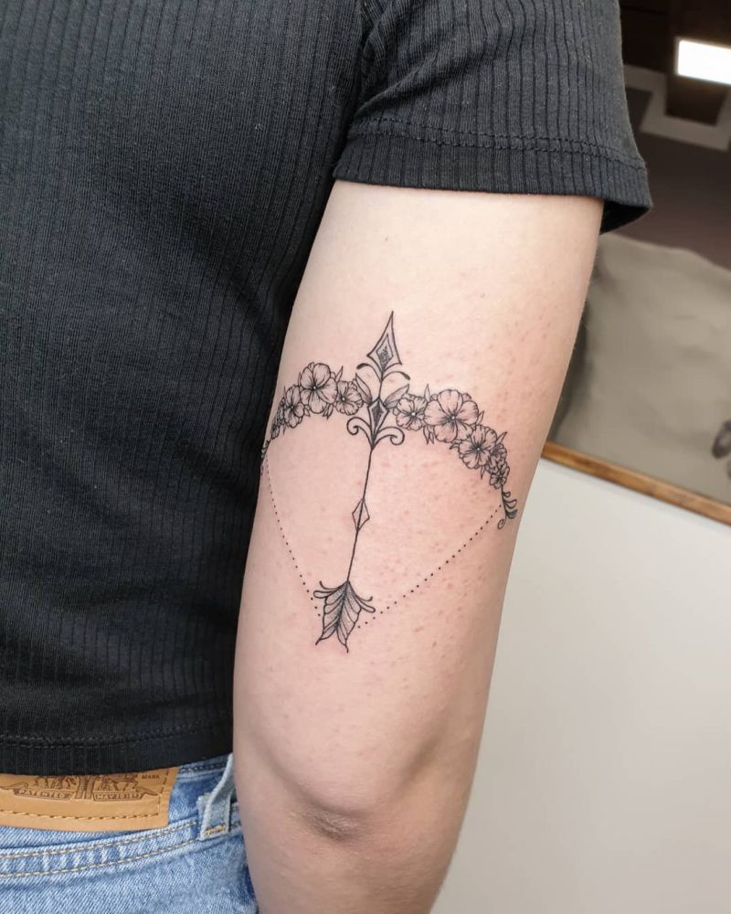 30 Pretty Bow and Arrow Tattoos Bring You Good Luck