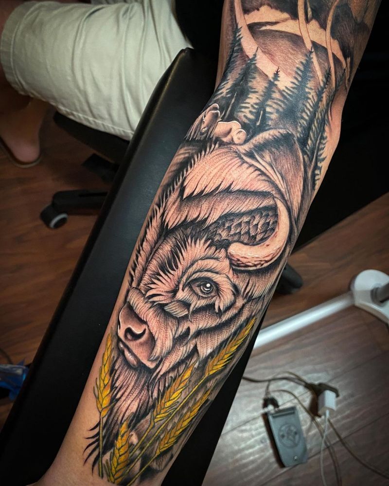 30 Pretty Buffalo Tattoos Make You Brave