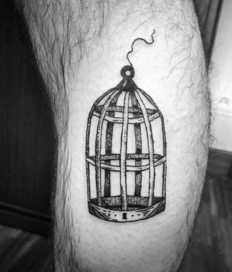 30 Pretty Cage Tattoos You Will Love