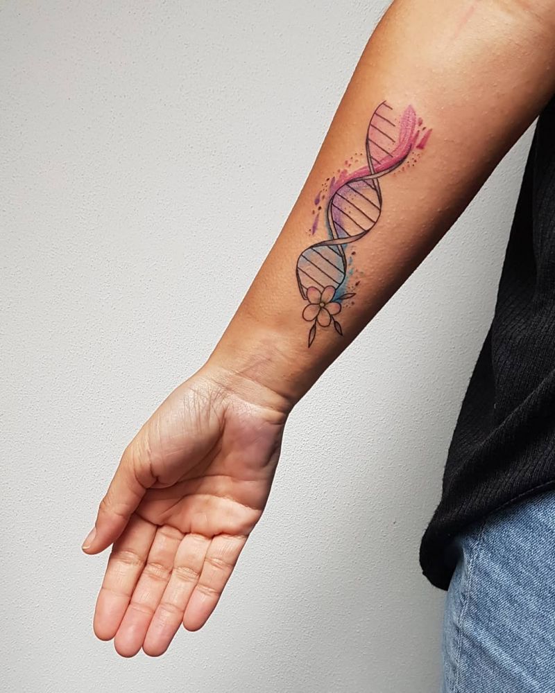 30 Pretty DNA Tattoos to Inspire You