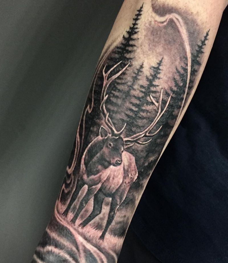 30 Pretty Elk Tattoos Make You Beautiful Forever