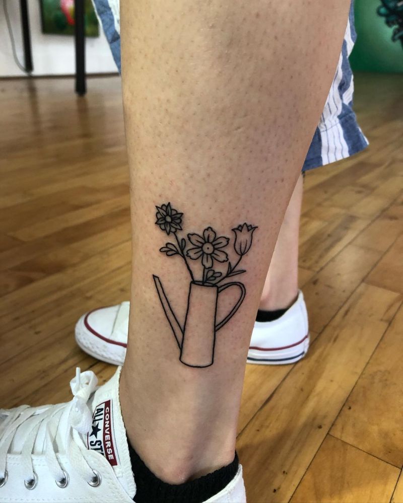 30 Pretty Watering Can Tattoos You Will Love