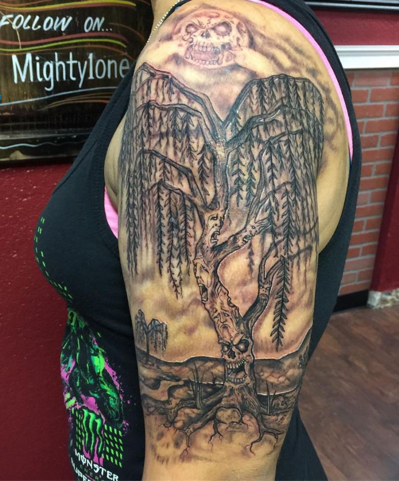 30 Pretty Weeping Willow Tattoos You Must Try