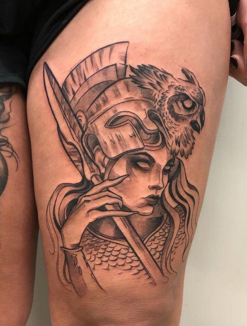 30 Pretty Athena Tattoos to Inspire You