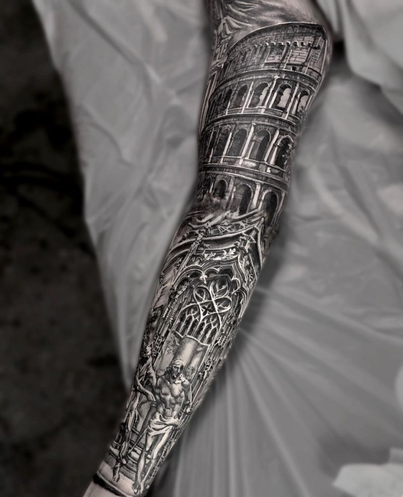 30 Pretty Colosseum Tattoos You Will Love