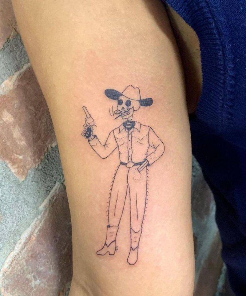 30 Pretty Cowboy Tattoos You Want to Try