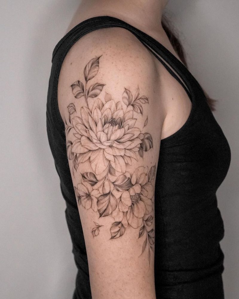 30 Pretty Dahlia Tattoos You Must Try