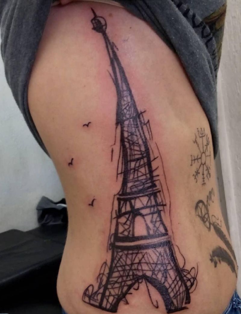 30 Pretty Eiffel Tower Tattoos Make Your Life Full of Romance