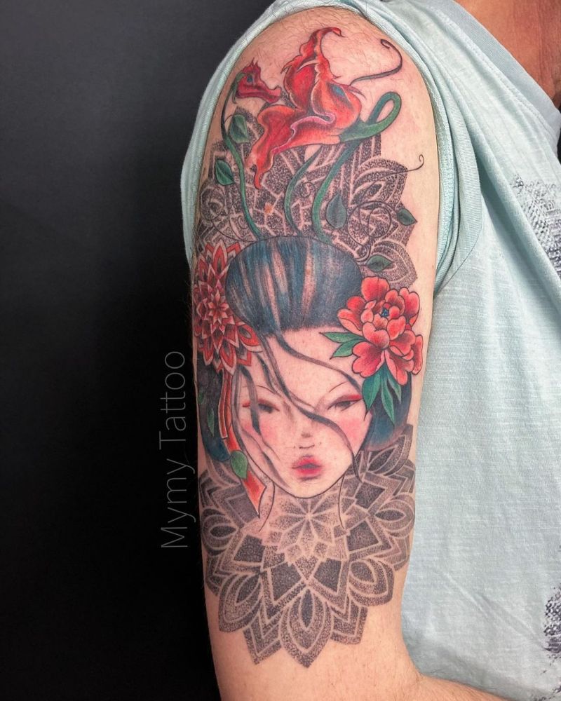 30 Pretty Geisha Tattoos You Will Love