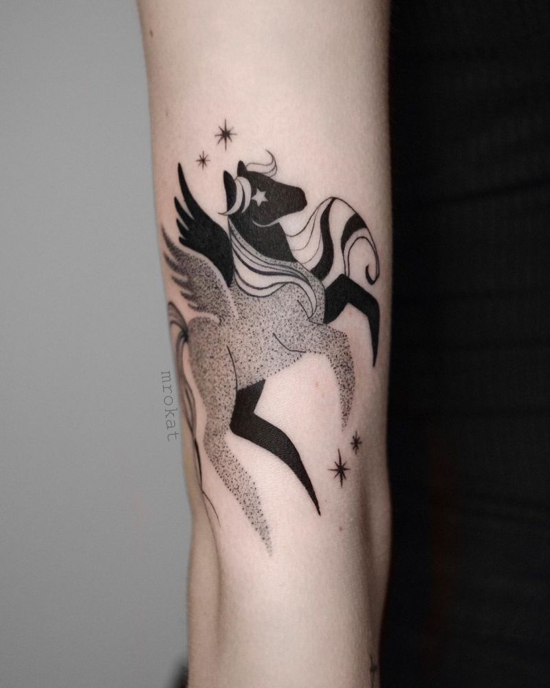 30 Pretty Pegasus Tattoos You Must Try