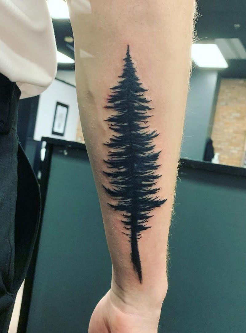 30 Pretty Pine Tree Tattoos You Will Love