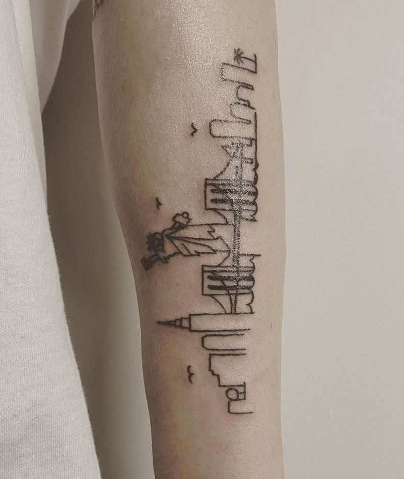 30 Pretty Skyline Tattoos to Inspire You