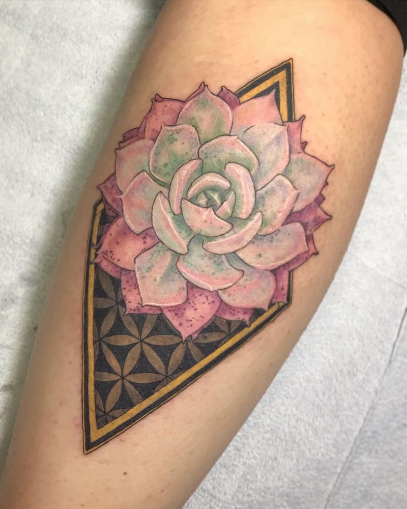 30 Pretty Succulent Tattoos Bring You Good Luck