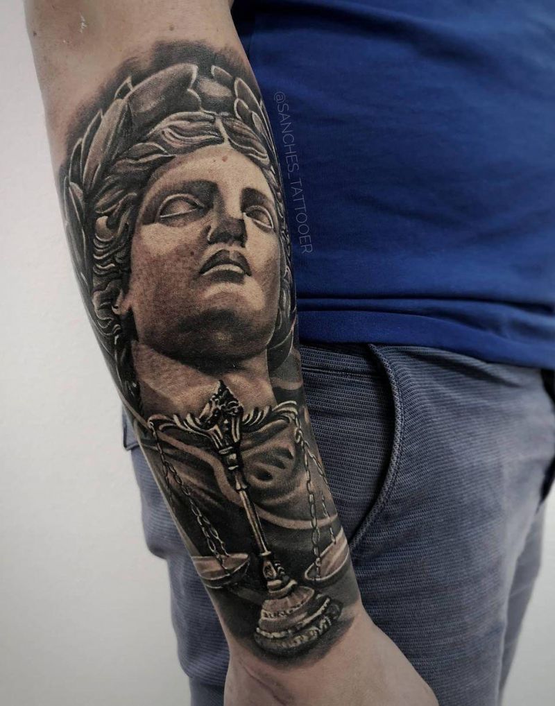 30 Pretty Themis Tattoos Show Your Love for The World